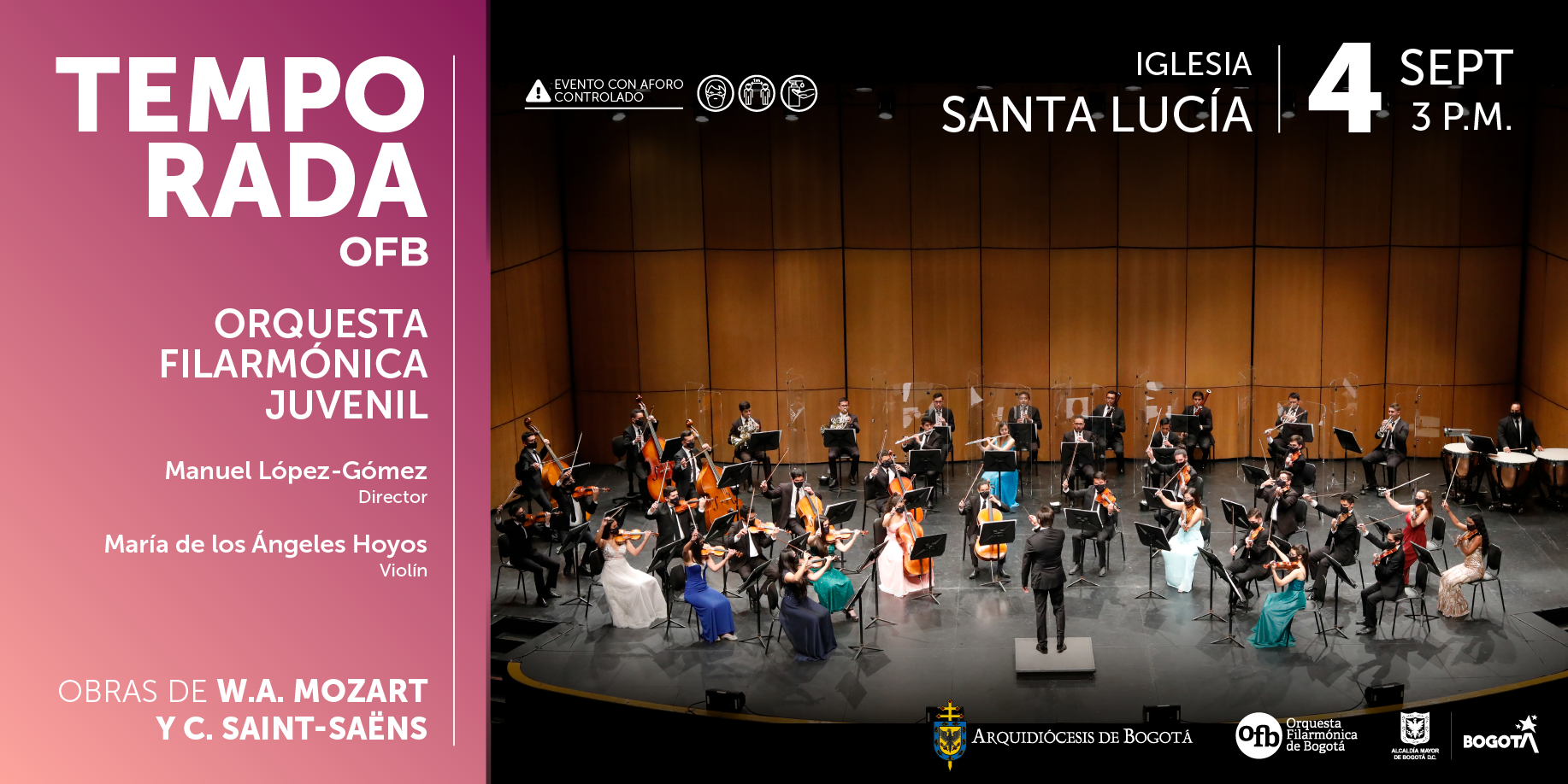 La Orquesta Filarmónica Juvenil regresa a la Iglesia Santa Lucia, bajo la  dirección del maestro Manuel López-Gómez con un maravilloso concierto. ⋆  Orquesta Filarmónica de Bogotá